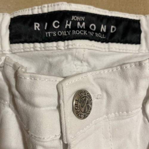 Richmond women's white elastic denim pants used, size 30