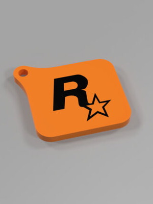 Rockstar Gaming GTA Style 3D Printed Keychain new