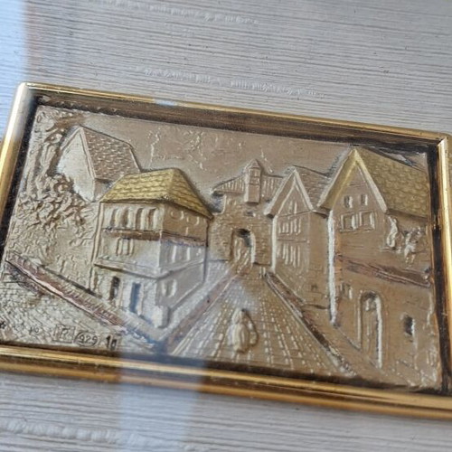 Old 925 Silver Engraved Plaque Like New