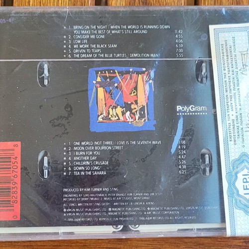 Sting Bring on the Night 1986 sealed double cassette