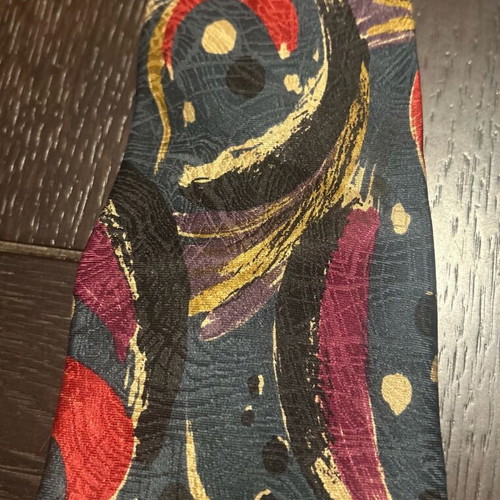 Missoni vintage tie used, multicolored, 100% silk