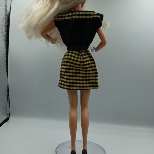 Dress with belt and shoes for fashion dolls used