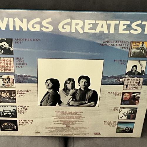 Wings Greatest LP vinyl used, rock genre