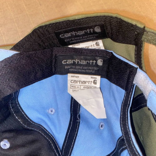 Carhartt Wip hats olive green and light blue like new