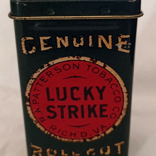 Lucky Strike vintage style metal tobacco box used reproduction