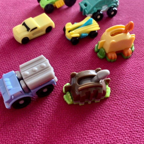 Kinder toy cars used in excellent condition