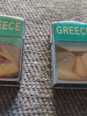 Vintage συλλεκτικοί αναπτήρες στυλ Zippo με θέματα Ελλάδας