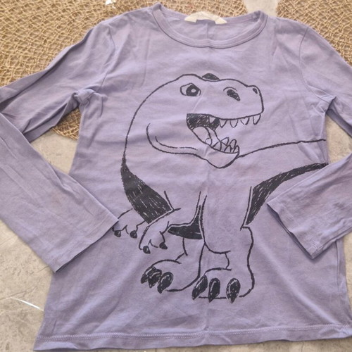 Purple Dinosaur T-shirt H&M like new, size 6-7