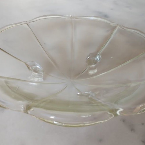 Chippendale Decorative Glass Bowl used, Art Deco style