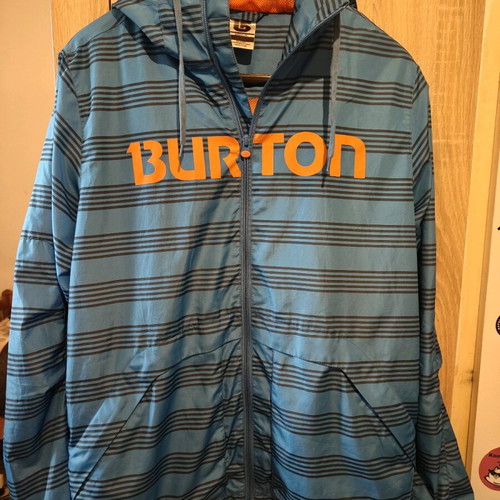 Burton windbreaker used medium men's blue orange