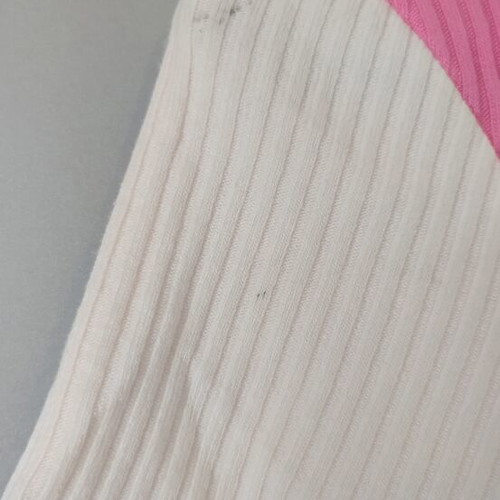 Zara Ribbed Polo Mini Dress used, size S, cream and pink