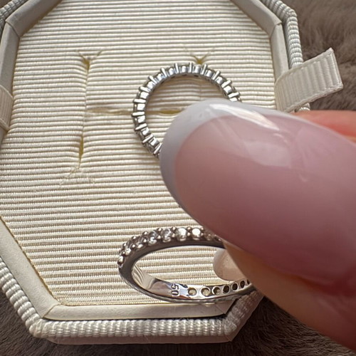 Swarovski duo set cocktail rings Stilla Pave new, white rhodium plating 16.1 mm
