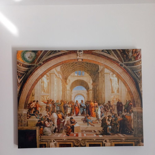 Painting The School of Athens on canvas like new