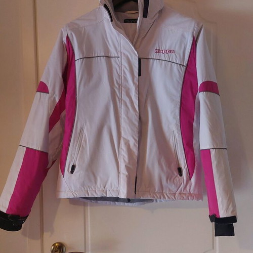 Kappa jacket white-pink XL like new with removable hood
