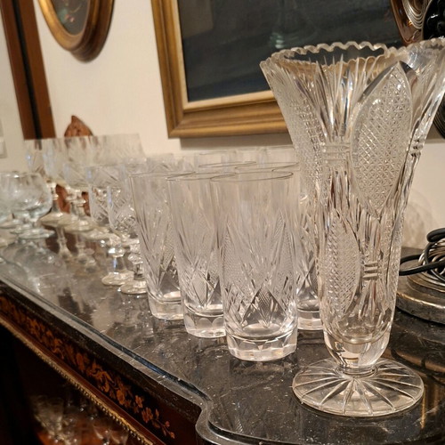 Bohemian Crystal Glass Set of 6 Types like new