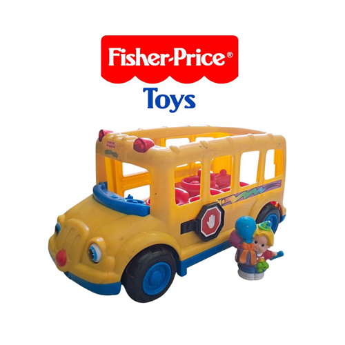 Little People Fischer Price school bus used with signs of wear