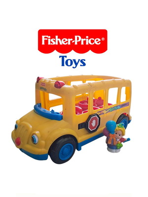 Little People Fischer Price school bus used with signs of wear