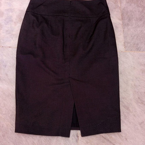 Zara black pencil skirt, high-waisted, textured fabric
