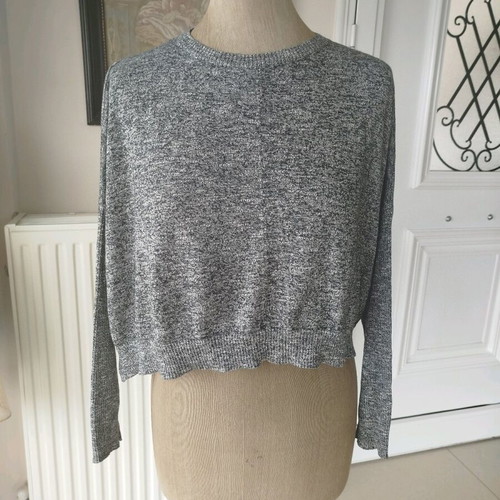 Bershka knitted sweater grey like new, size M