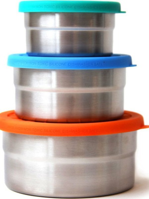 Ecolunchbox Seal Cup Trio комплект съдове за храна от неръждаема стомана, 3 бр