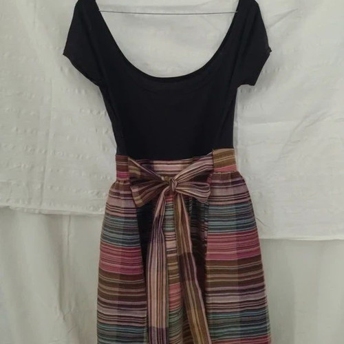 Romantic vintage dress Fullah Sugah like new, black and multicolored