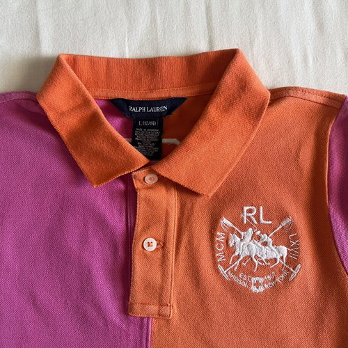 Ralph Lauren girls' dress, pink and orange, size 12y/14y