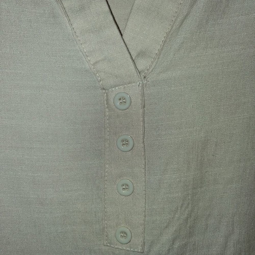 Doca blouse beige V-neck with decorative buttons like new