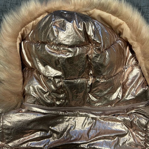 Monte Cervino women's jacket new, metallic pink with fur lining