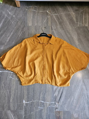 Πουκάμισο Attrattivo λινό καινούργιο small μουσταρδί