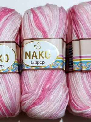 Nako Lolipop Baby Yarn set of 3 new multicolor skeins