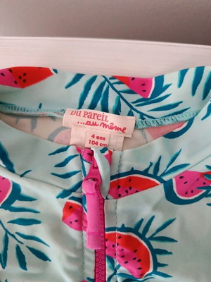 Du pareil au meme swimsuit σαν καινούργιο, τιρκουάζ και ροζ, μέγεθος 104 εκ