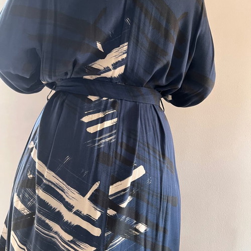 Cacharel dress new with multicolor design, viscose, size S