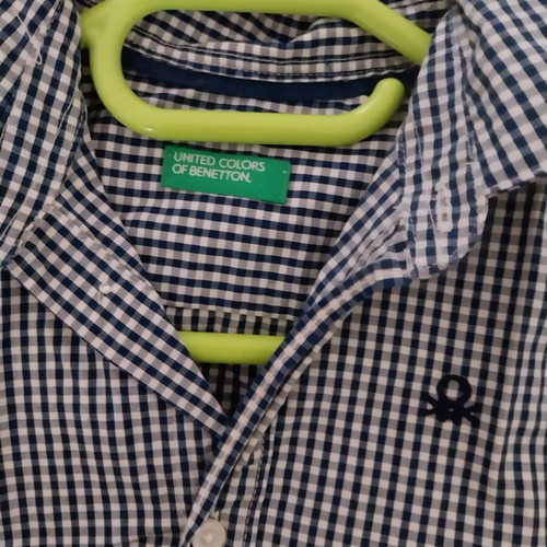 Benetton kids checkered shirt like new, for 2 years old