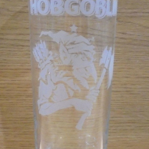 Hobgoblin beer set of two used promotional glasses 0.5l