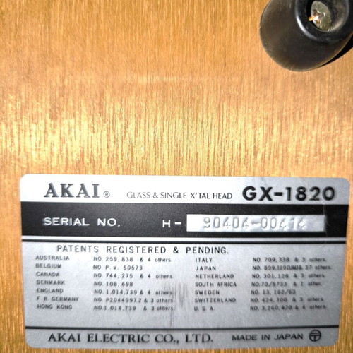 Akai GX-1820 Vintage Reel to Reel and 8-Track Player Used