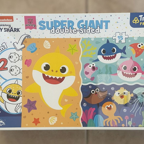 Super Giant Baby Shark puzzle used, 15 pieces