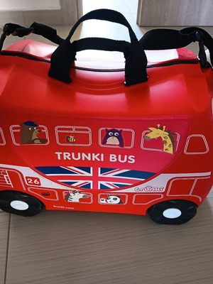 Trunki παιδική βαλίτσα σαν καινούργια, κόκκινο διώροφο λεωφορείο