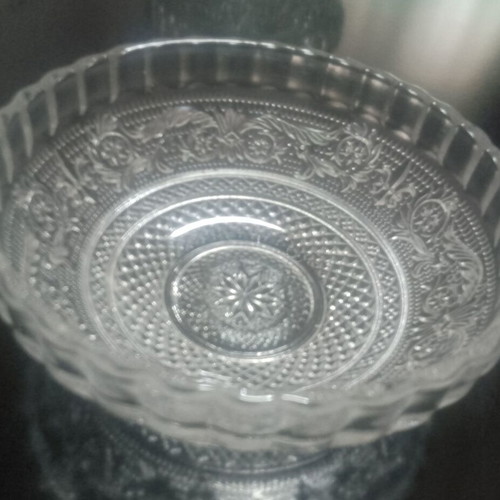 Glass bowls like new, set of 7 with Victorian decoration