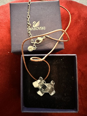 Swarovski necklace, turquoise and silver