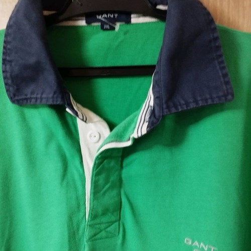 Gant men's authentic long-sleeve polo XXL like new, blue and green