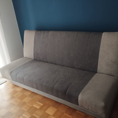 Sofa bed with storage and bookshelf like new