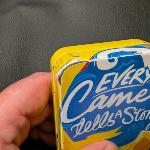 Camel box and lighter used with signs of wear