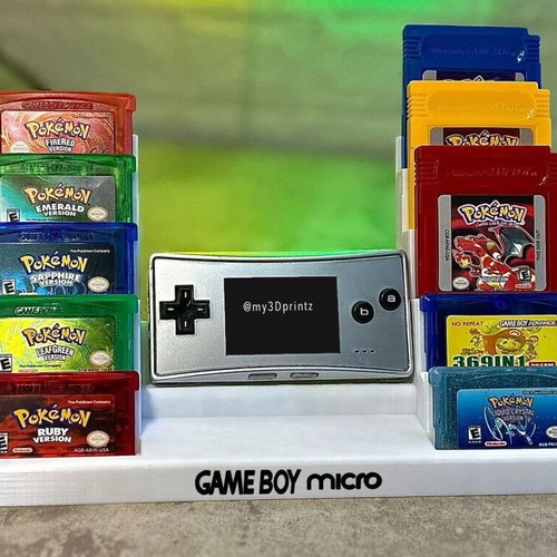 Game Boy Micro 3D Printed Base for 10 Cartridges New OEM