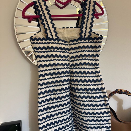 Mini dress French Connection new, cream and navy with bow details