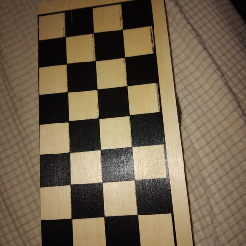 Mini wooden tavli backgammon board