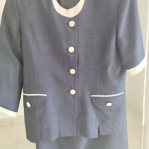 Vintage women's navy blue suit set size L like new
