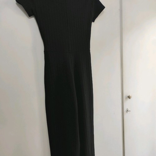 Stradivarius Black Short-Sleeve Jumpsuit Medium With Box