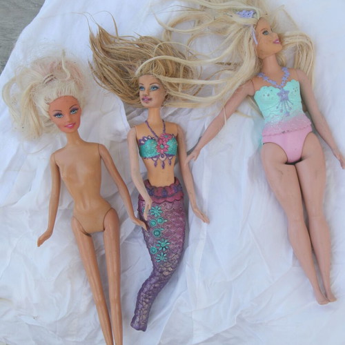 Barbie dolls Mattel like new, set of three mermaid models