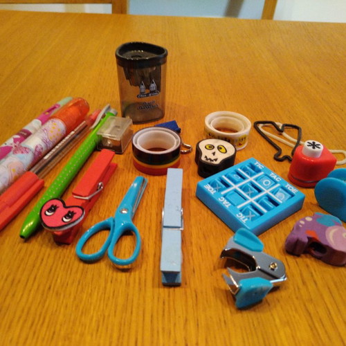 Various children's office supplies