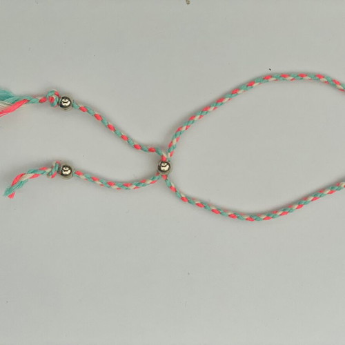 Knitted summer bracelet new, multicolor
